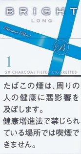 BRIGHT LONG 1 加长硬盒款（活性炭滤嘴） | 20 支 / 盒 | 焦油 1mg / 尼古丁 0.1mg/2337